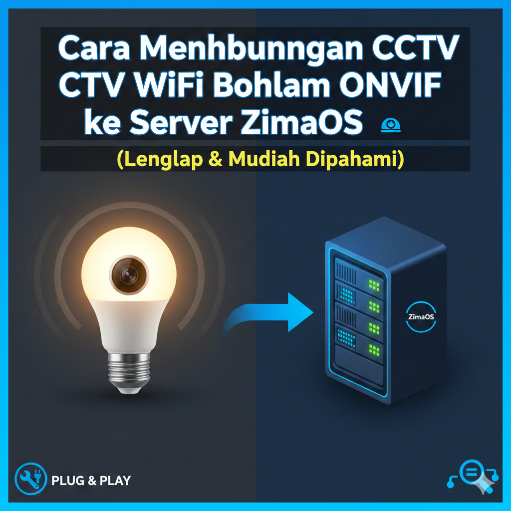 Cara Menghubungkan CCTV WiFi Bohlam ONVIF ke Server ZimaOS (Lengkap & Mudah Dipahami)